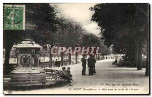 Niort Old Postcard low Allee garden of Breche