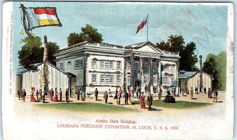 1904 St Louis Worlds Fair Louisiana Purchase Exposition Alaska Mica Glitter A186