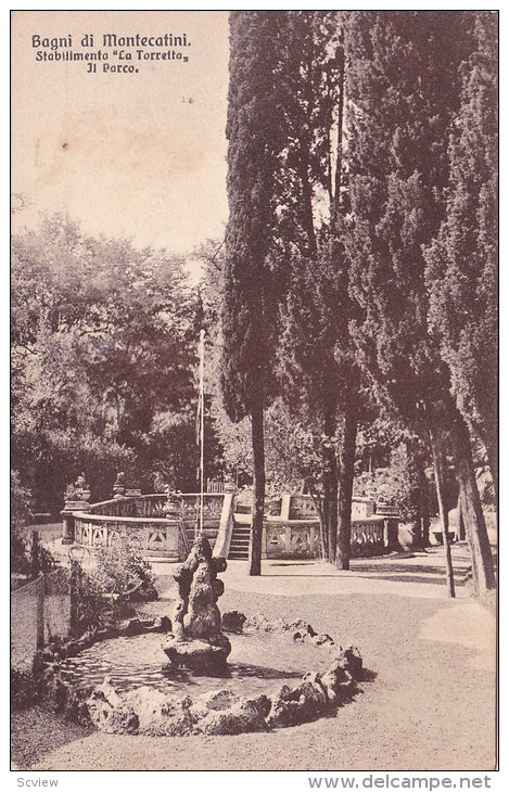 Bagni Di Montecatini, Stabilimento La Torretto, Il Parco, ITALY, 1900-1910s