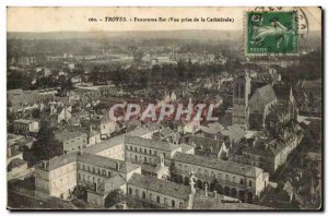 Troyes Old Postcard Panorama East (view from the cathedral)