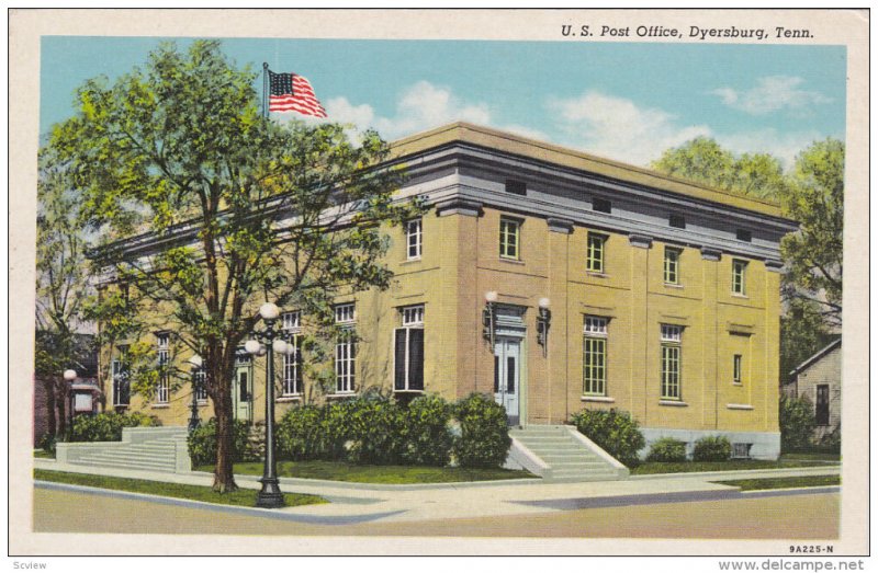 Post Office , DYERSBURG , Tennessee , 1910-20s