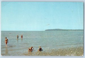 1960 Blaine Washington Postcard Triangle Resort Birch Bay Cabins Playground