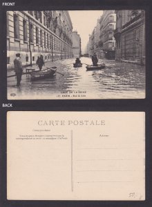 FRANCE, Postcard, Paris, The Great Flood 1910, Rue de Lille