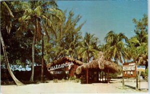 SANIBEL, Florida FL ~  Roadside CASTAWAYS RESTAURANT c1960s Lee County  Postcard