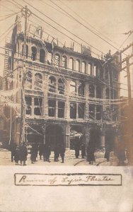 Baltimore Maryland Lyric Theatre Fire Disaster Ruins Real Photo Postcard AA69788