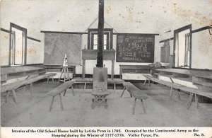 Interior of Old School House Valley Forge, Pennsylvania PA  