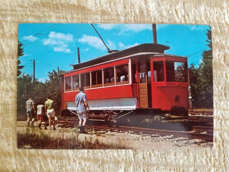 SEASHORE TROLLEY MUSEUM #804 ORIGINALLY A HORSE CAR.VTG TROLLEY POSTCARD*P32