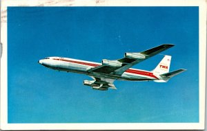 Vtg TWA Trans World Airlines Star Stream Airline Issued Advertising Postcard