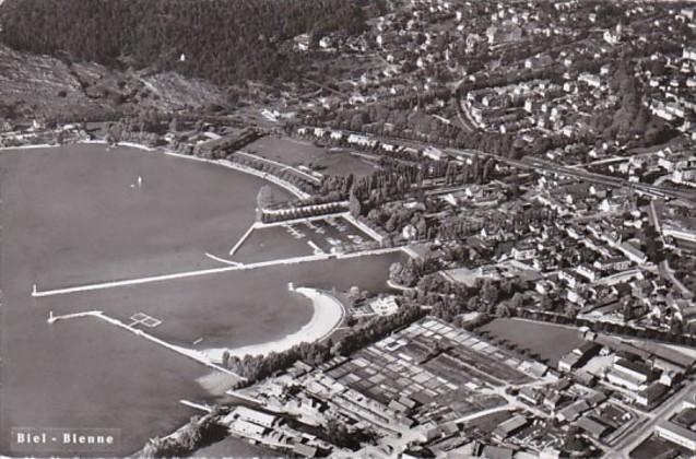 Switzerland Biel Totalansicht 1956 Photo