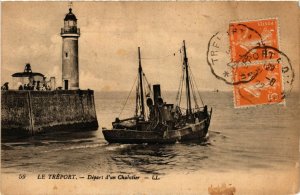 CPA Le TRÉPORT-Depart d'un Chalutier (348306)