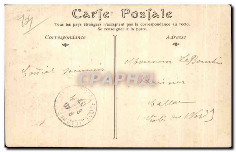 Old Postcard Vire Chateau du ruins