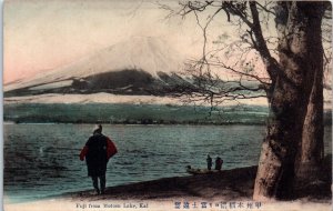 Mount Fuji from Motosu Lake Kai Japan Postcard