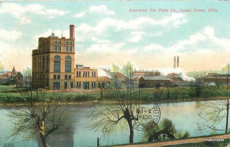 1907 American Tin  Plate Canal Dover Ohio Factory Industry Souvenir 6582