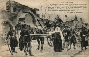 CPA JANVILLE Street Scene with Soldiers - 1870 (1201676)