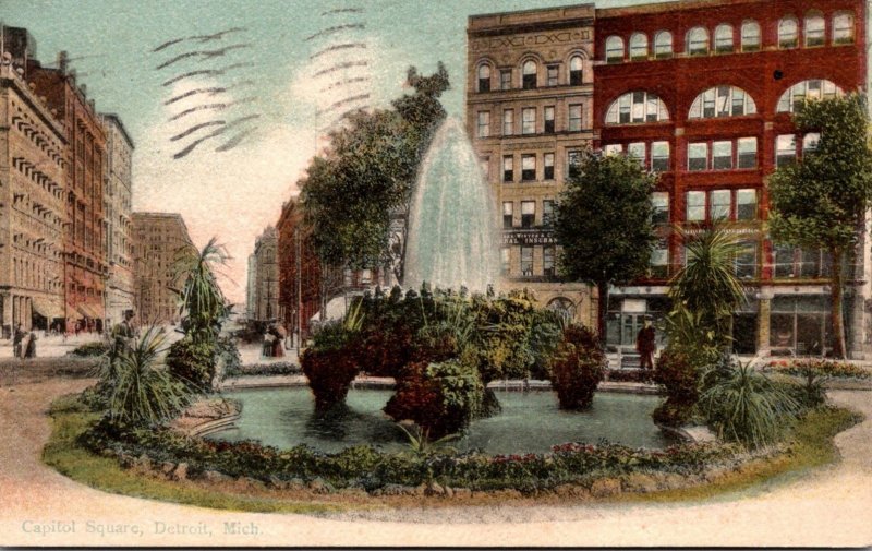 Michigan Detroit Capitol Square 1906