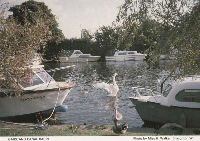 Garstang Canal Basin Sailing Yachts Lancashire Vintage Postcard