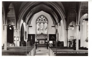 Real Photo, Interior, Martin's Church, Bladon,  Oxfordshire, England