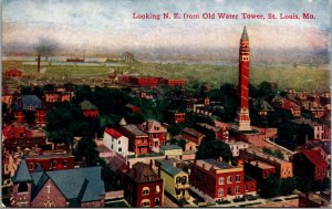Vtg 1910s Birdseye View from Old Water Tower St Louis Missouri MO Postcard