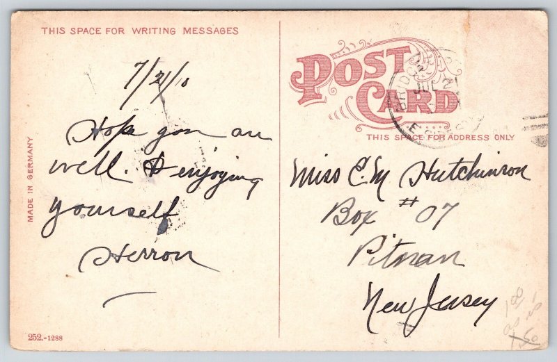 Bridgeport Connecticut~Sea Side Park~Lake General View~Residence~c1910 Postcard