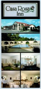 KISSIMMEE, Florida FL ~ Roadside CASA ROSA INN Motel 4x9 Map Postcard