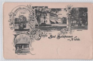 Gruss Aus Bad Salzhausen & Nidda Old German Postcard Please Read