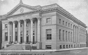 Public Library Dubuque IA USA Postcard