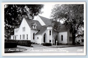 Indianola Iowa IA Postcard RPPC Photo First Methodist Church c1930's Vintage