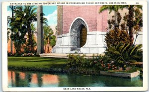 M-61904 Entrance To The Singing Tower and Mound In Foreground Lake Wales Florida