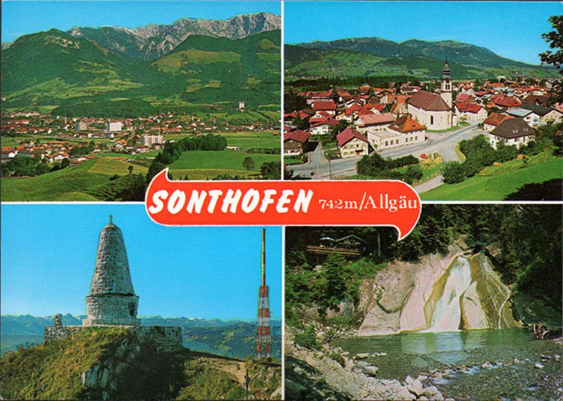 POSTCARD. GERMANY. SONTHOFEN. 742m/Allgäu.