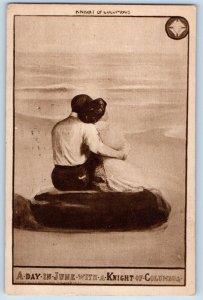Knights Of Columbus Postcard Couple Romance A Day In June Moline Illinois IL