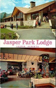 Postcard LODGE SCENE Jasper Alberta AB AO0596