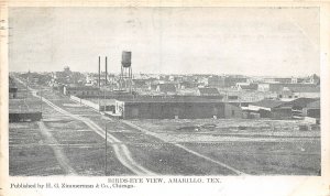 J3/ Amarillo Texas Postcard c1910 Birdseye View Factory Stores Homes 106 