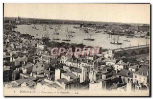 Old Postcard Panorama Bordeaux and Gironde