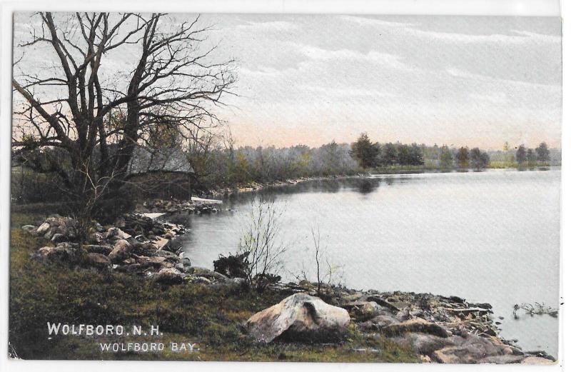 Wolfboro NH New Hampshire Wolfboro Bay 1907 Lakeport Postmark Postcard