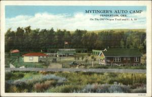Pendleton OR Mytinger's Auto Camp c1920s Postcard