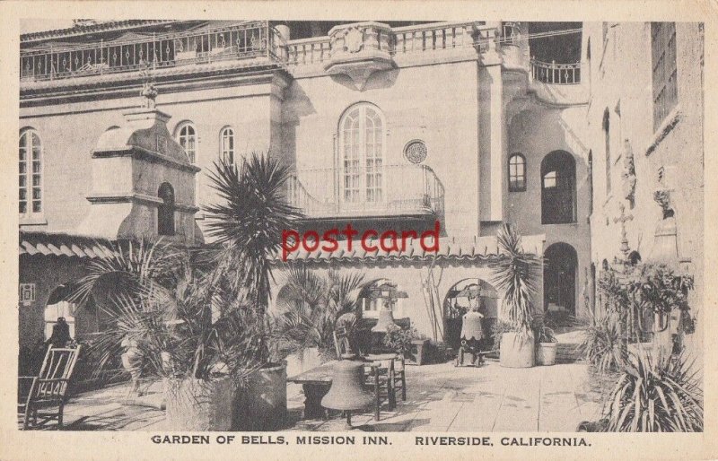 1925 RIVERSIDE CA Garden of Bells Mission Inn, to Mrs W.H. Gustin in Cleveland