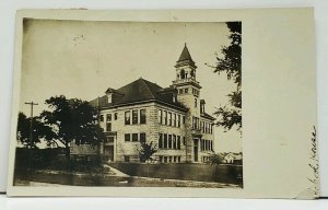 Rockford Iowa School House c1920 RPPC Real Photo Postcard J4