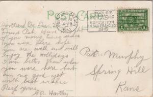 Union Depot Portland OR Merry Christmas & Happy New Year c1913 Postcard E35