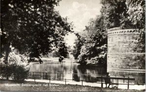 postcard Netherlands - Maastricht - Swan moat with Bastion - Zwanengracht