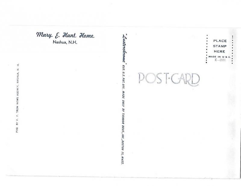 Mary E Hunt Home Nashua New Hampshire