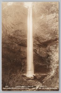 Real Photo Postcard~Latourell Falls Columbia River Highway Oregon~RPPC 