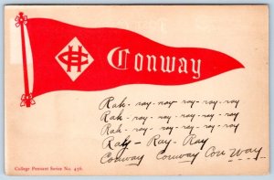 1908 CONWAY COLLEGE PENNANT SERIES POSTCARD PUBLISHED BY EWART BIRMINGHAM AL