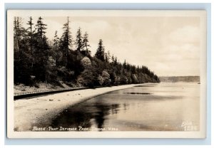 Vintage RPPC Point Defiance Beach Tacoma WA Postcard F146E