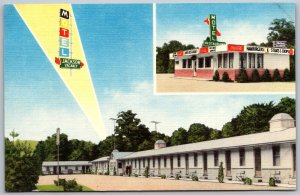 Pulaski Virginia 1940s Postcard Jackson Motel Restaurant
