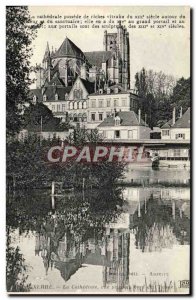 Old Postcard The cathedral Auxerre shooting edges of & # 39Yonne