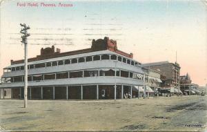 1912 Ford Hotel Phoenix Arizona Berryhill postcard 8653 Hand colored
