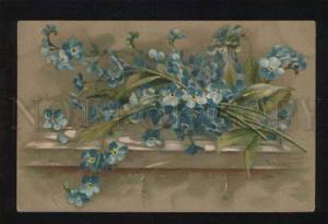 3053834 FORGET-ME-NOT Flowers on Wall by C. KLEIN vintage PC