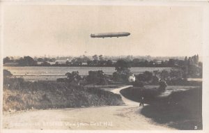 Lot330 airship over bedford view from cleat hill real photo uk Zeppelin 