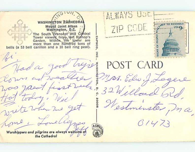 Pre-1980 WASHINGTON CATHEDRAL SCENE Washington DC p4239