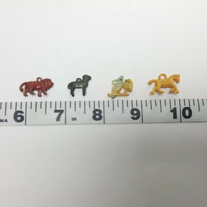 Vintage Collection Miniature Plastic Toys Turtle Rabbit Goat Fish 